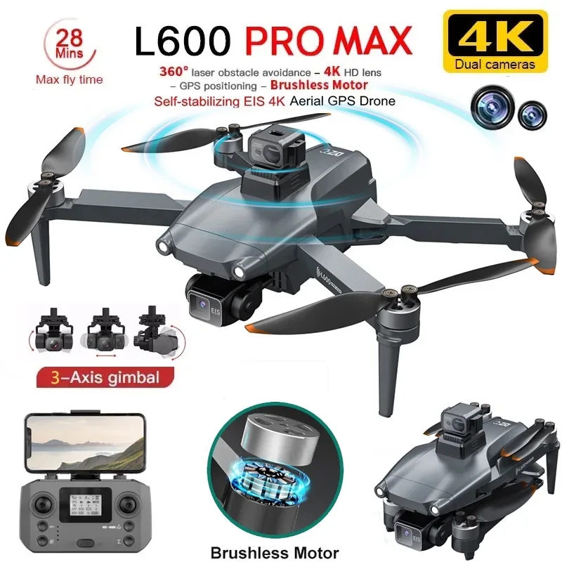 Drone Camera 4K - L600 PRO MAX GPS الطائرة بدون