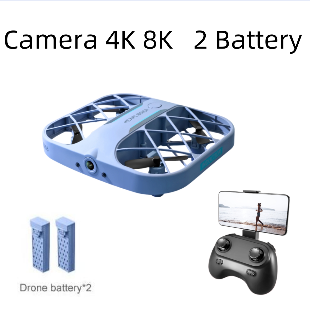 Drone Camera 4K - طائرة JJRC H107 FPV RC بدون