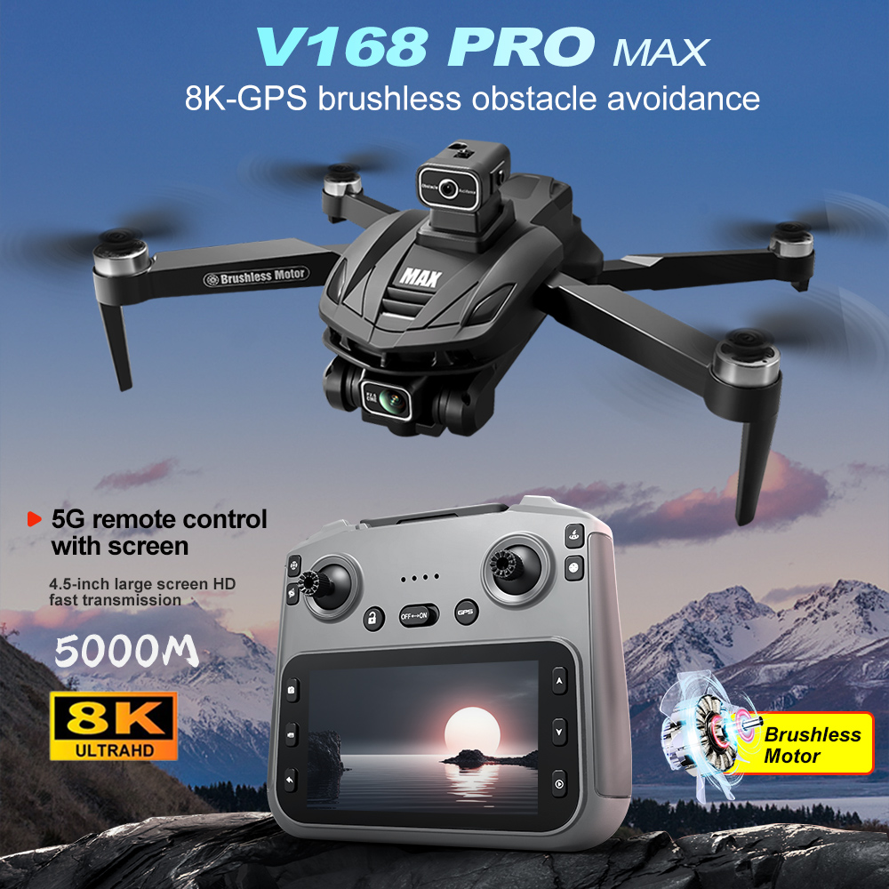 V168 PRO Max GPS Drone 8K Prof - مراجعة Drone Camera 4K وسعره