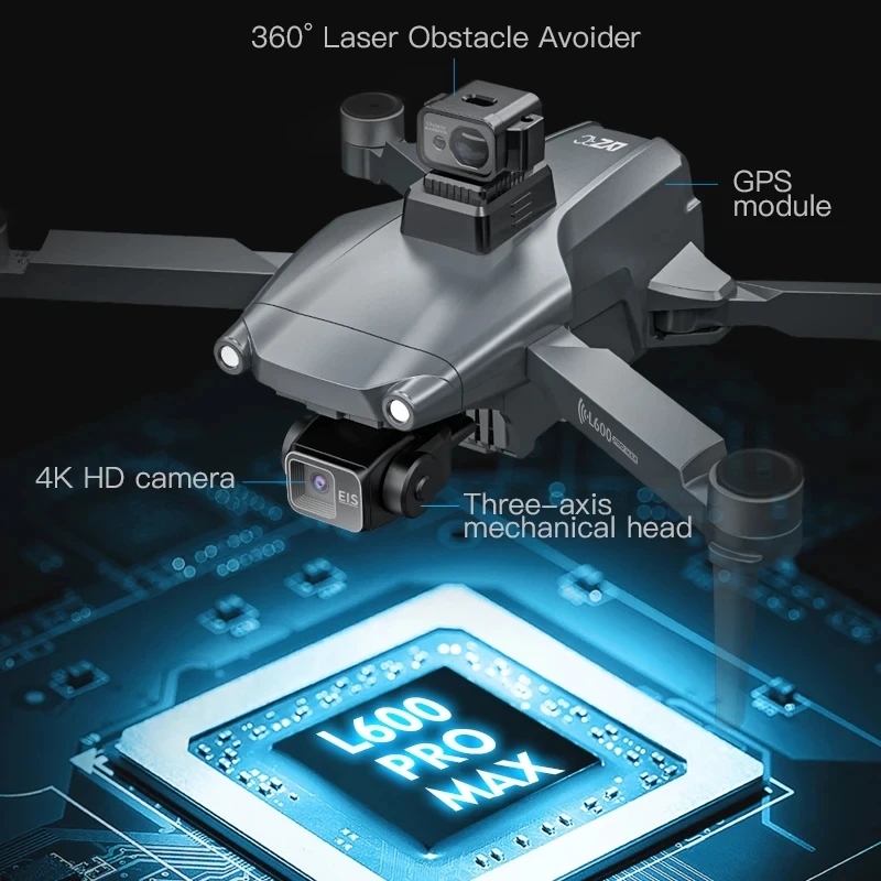 L600 PRO MAX GPS الطائرة بدون  - مراجعة Drone Camera 4K وسعره